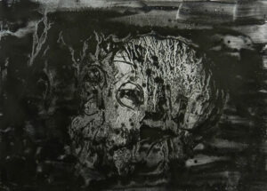 Pablo Gonzalez-Trejo, Skully, 20.5 x 29 cm, Técnica Mixta sobre papel, 2013